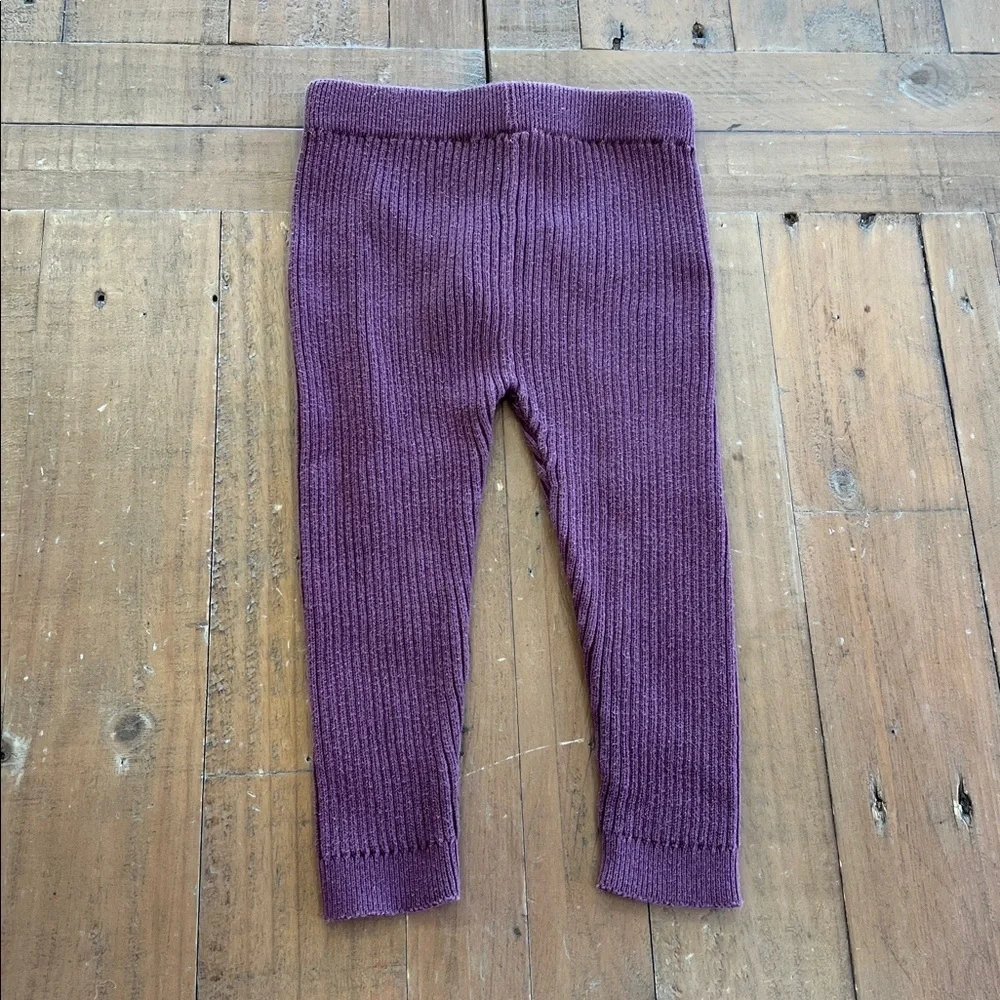 Pippin knit Purple Checkered Sweater and Leggings Set kids 12-18 months